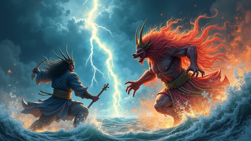 divindades-relampagos-mitologia-japonesa