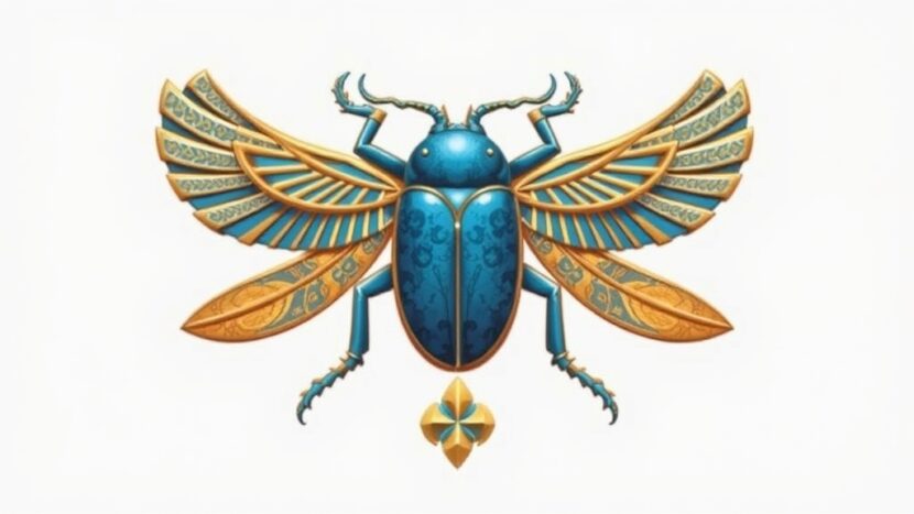escaravelho-azul-thoth-mitologia-egipcia