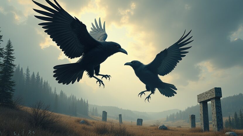 hugin-e-munin-corvos-odin