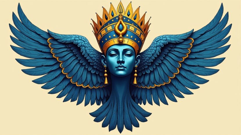 mitologia-egipcia-tiara-azul-faraos