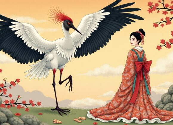 mitologia-japonesa-tsuru-no-ongaeshi