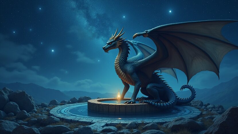 sonhar-com-dragao-guardando-um-poco