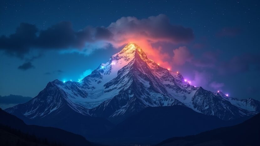 sonhar-com-montanha-de-luzes