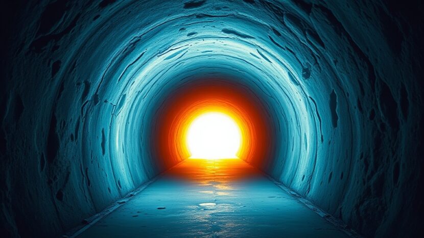 sonhar-com-tunel-iluminado