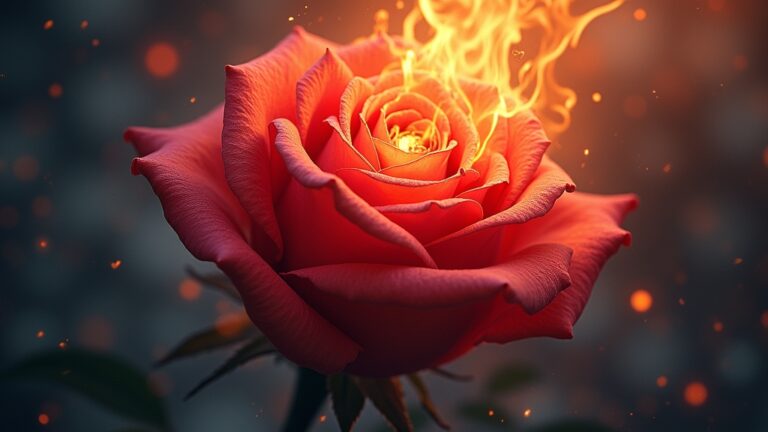 sonhar-com-uma-rosa-em-chamas