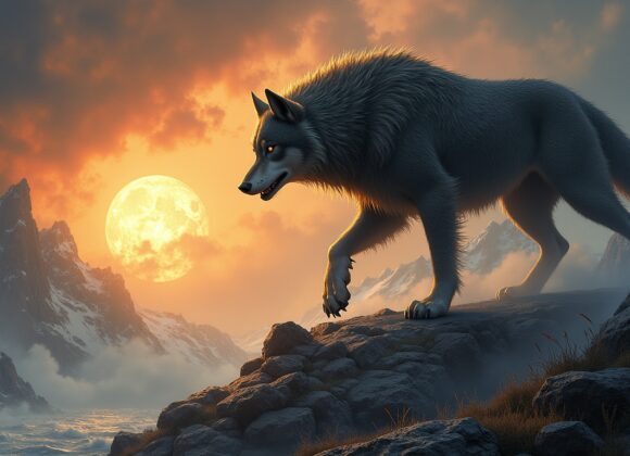 Fenrisúlfr: O Lobo da Mitologia Nórdica e Seu Destino