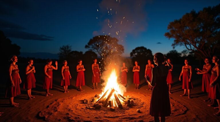 Fogueiras cerimoniais: A magia da cultura aborígene