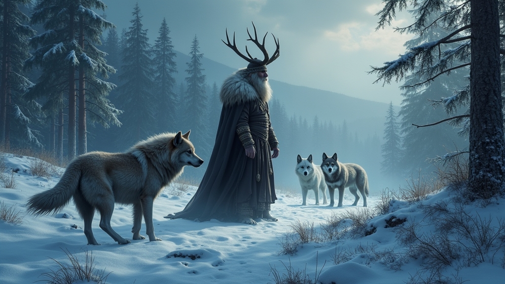 Lobos de Odin: Mitos e Simbolismo na Mitologia Nórdica lobos-de-odin