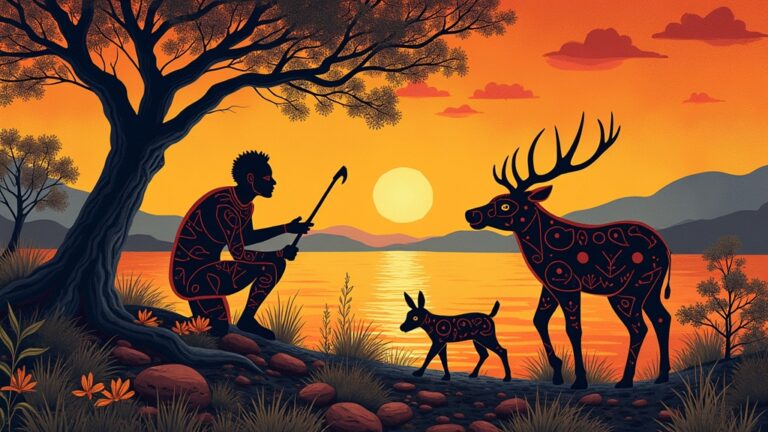 mitologia-aborigenes-tradicoes-caca-pesca