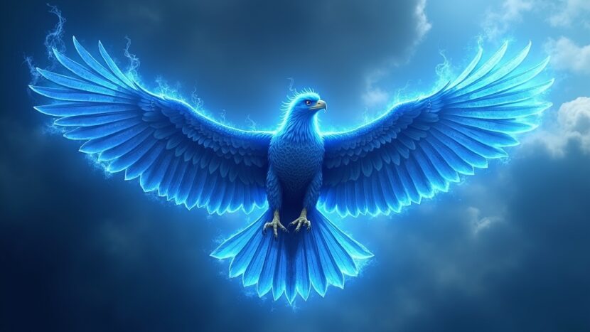 sonhar-com-aguila-de-fogo-azul