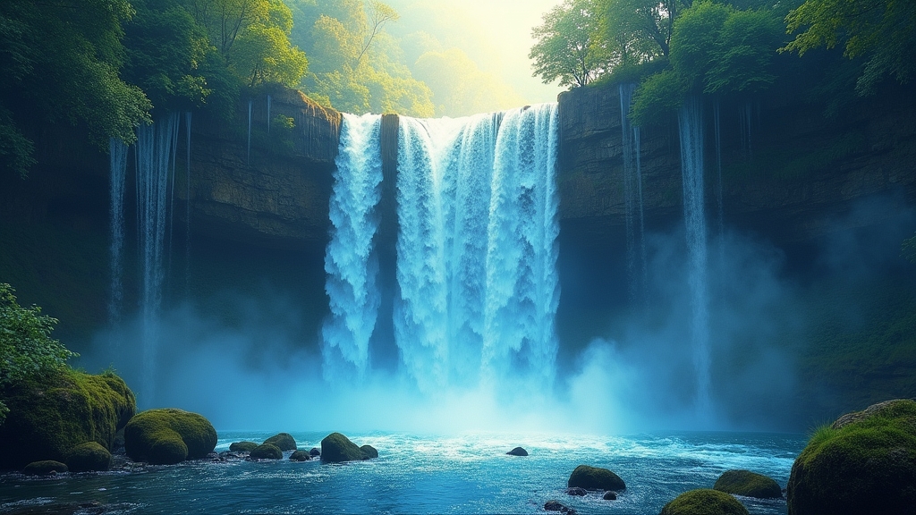 sonhar-com-cascata-de-luz