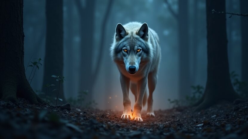sonhar-com-lobo-brilhante