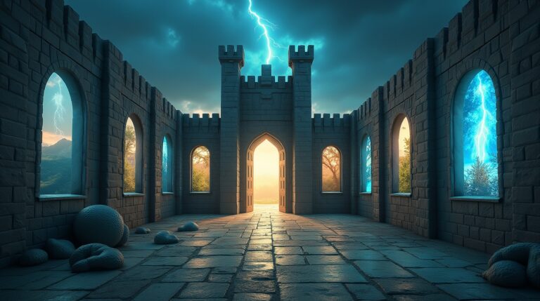 Sonhar com um castelo onde as janelas mostram diferentes realidades