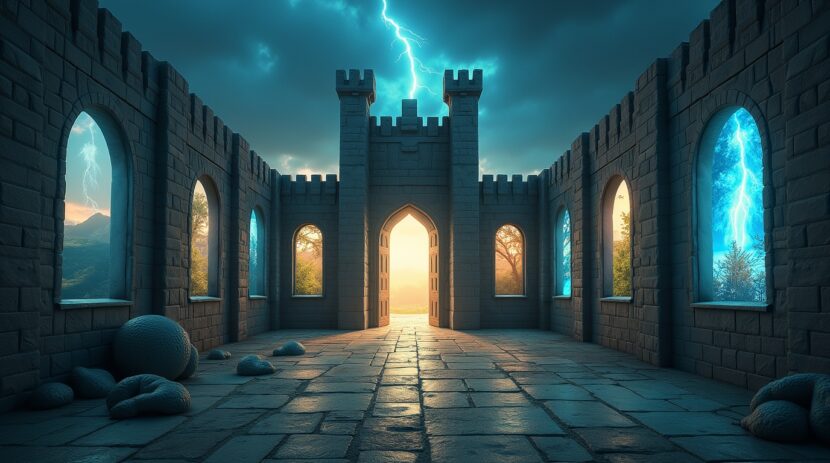 Sonhar com um castelo onde as janelas mostram diferentes realidades