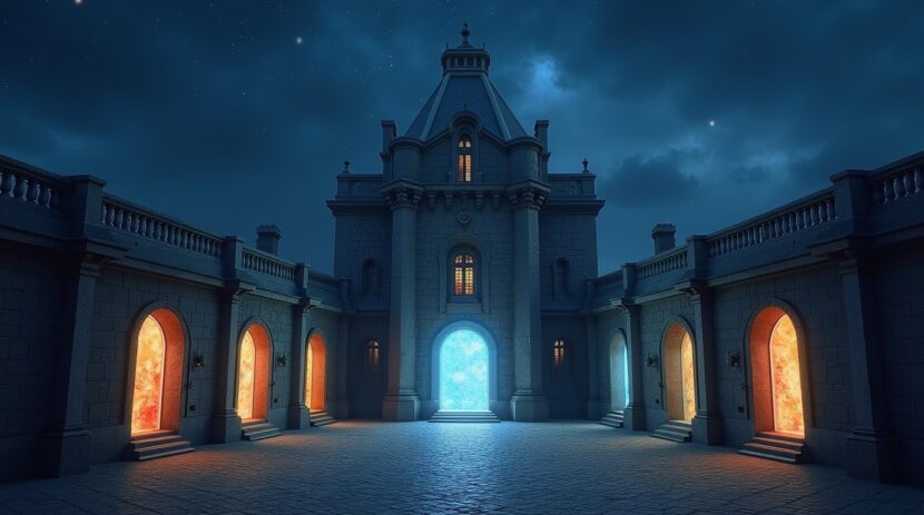 Sonhar com um castelo onde cada porta leva a um tempo diferente