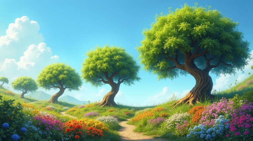 Sonhar com um jardim onde as árvores crescem em espiral: Significado