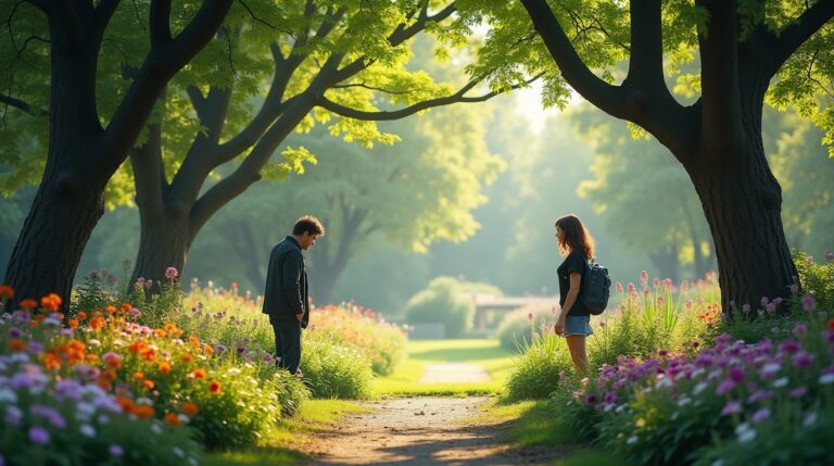 Sonhar com um jardim onde as árvores se curvam para escutar