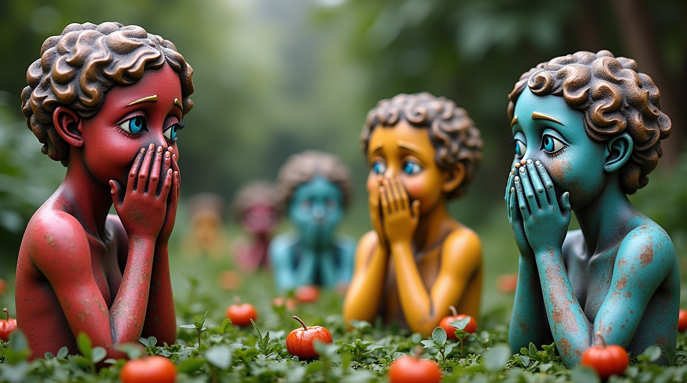 Sonhar com um jardim onde as estátuas choram: Significado Profundo
