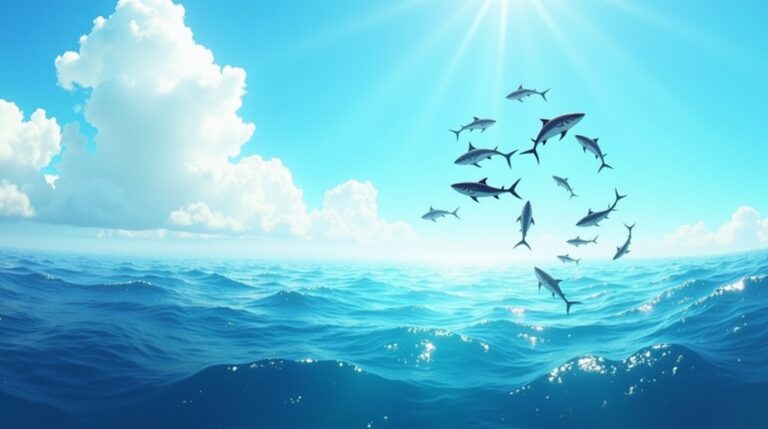 Sonhar com um mar onde os peixes voam acima da água: Significados