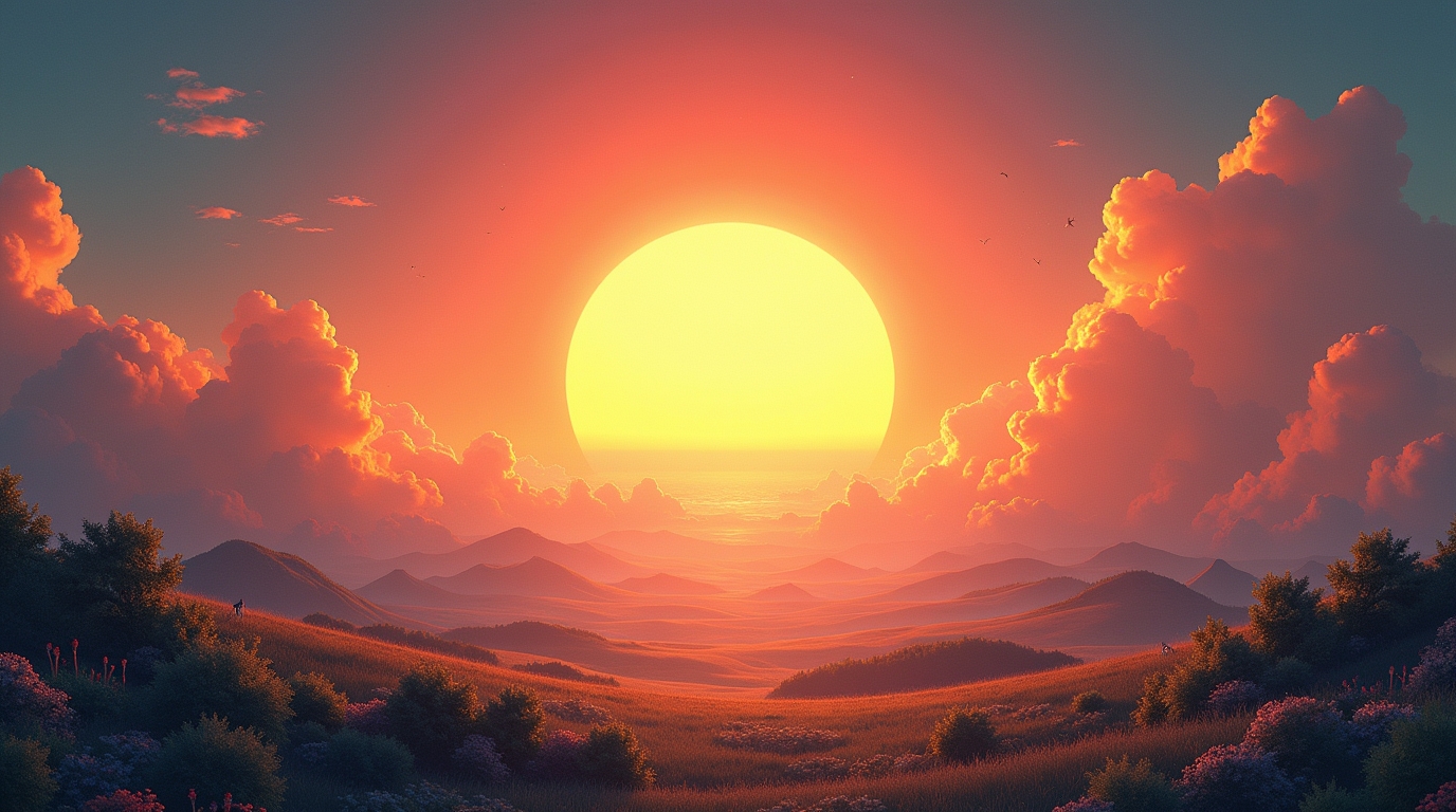 Sonhar com um sol que nunca se põe completamente: Significado e Reflexões