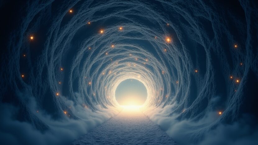 sonhar-com-um-tunel-iluminado-por-estrelas