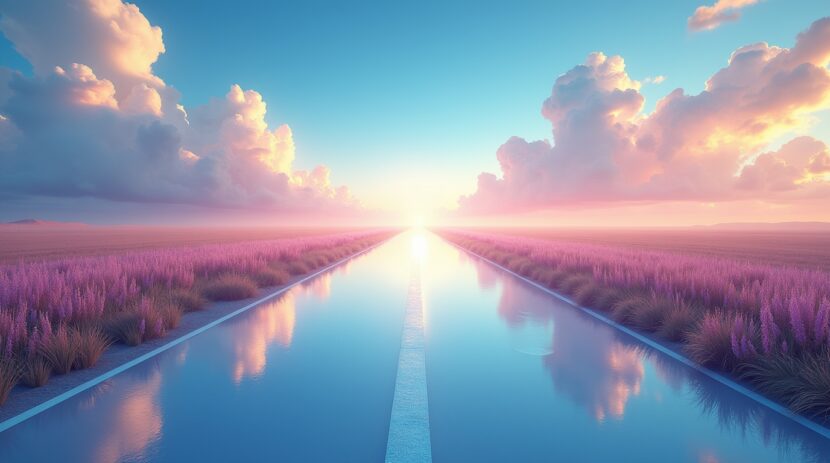 Sonhar com uma estrada onde o céu se reflete no chão: Significados