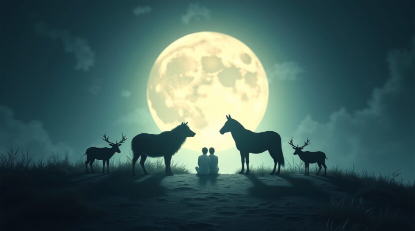 sonhar-com-uma-lua-onde-os-animais-tem-sombras-humanas