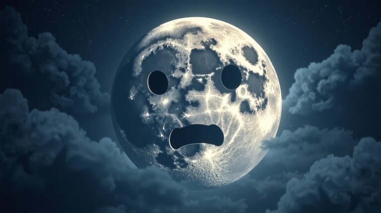 Sonhar com uma lua onde surgem crateras que formam rostos