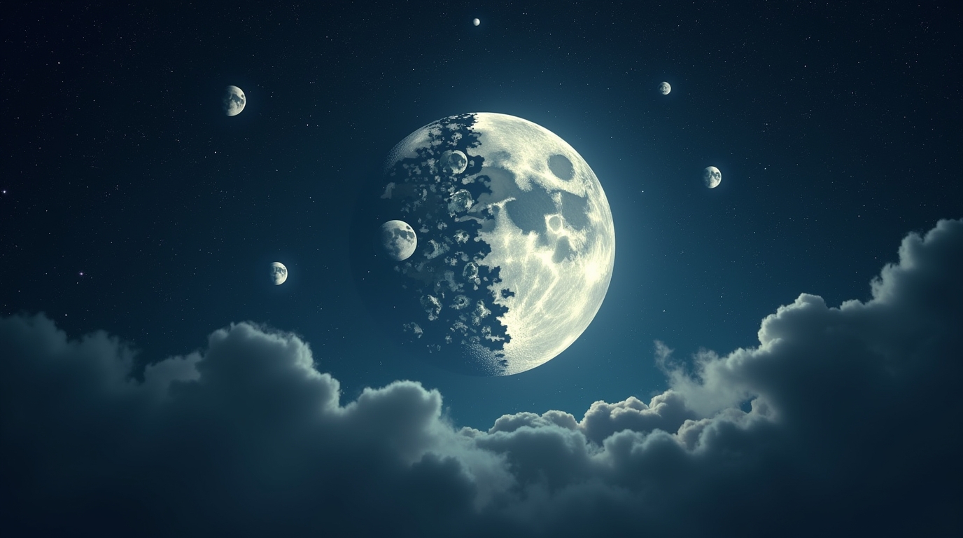 Sonhar com uma lua que se divide em várias menores: Significados