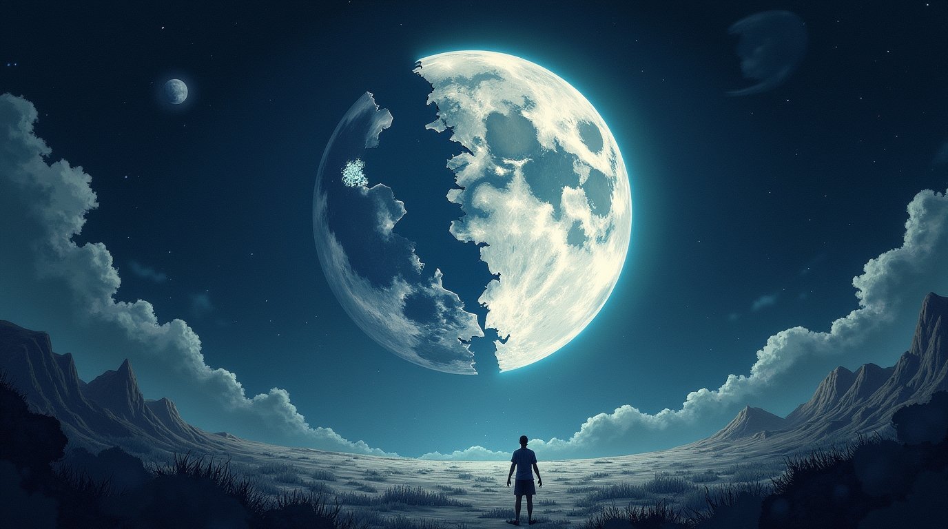 Sonhar com uma lua que se quebra em pedaços: Significado