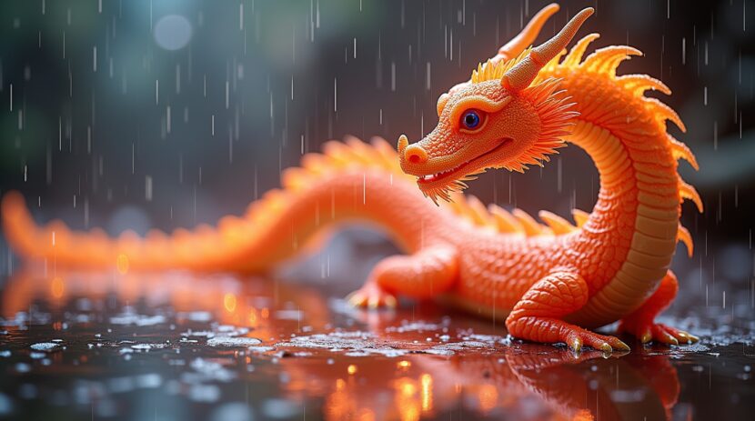 Sonhar com Um Dragão que Brilha Sob a Chuva: Descubra Seu Significado