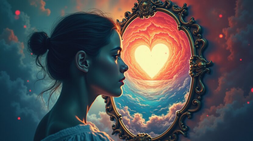 Sonhar com um espelho que reflete seu sonho dentro do sonho