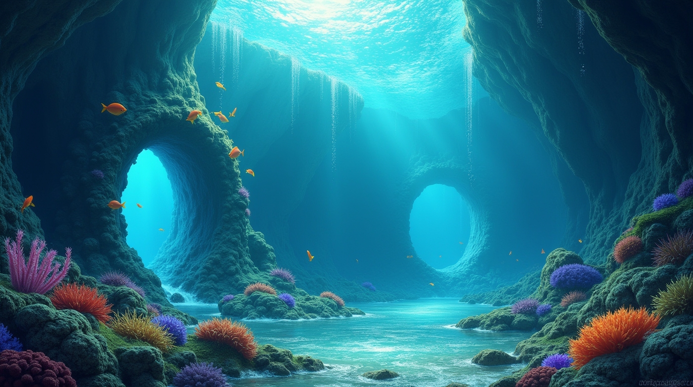Sonhar com um mar onde há portais submersos: Descubra significados reveladores