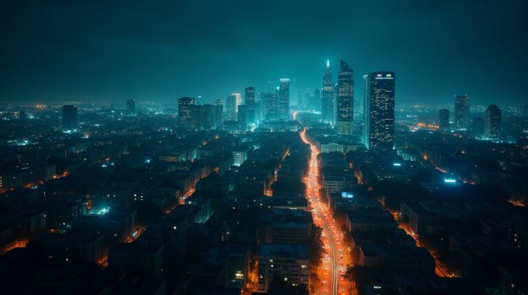 Sonhar com uma cidade onde as luzes piscam como códigos secretos