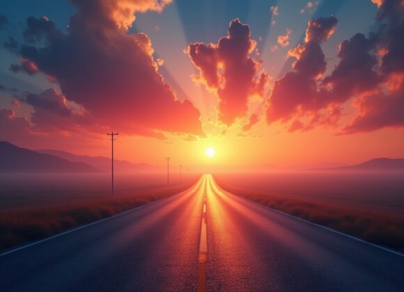 Sonhar com uma estrada que leva a um pôr do sol eterno: Descubra o significado