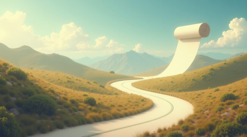 Sonhar com uma estrada que se enrola como um pergaminho: Significados
