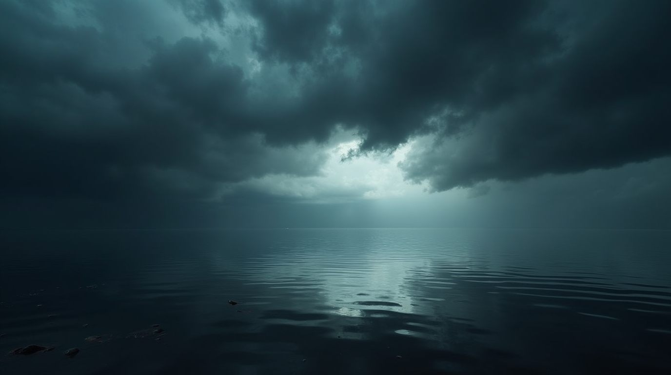 Sonhar com uma tempestade que aparece apenas no reflexo da água: Significado
