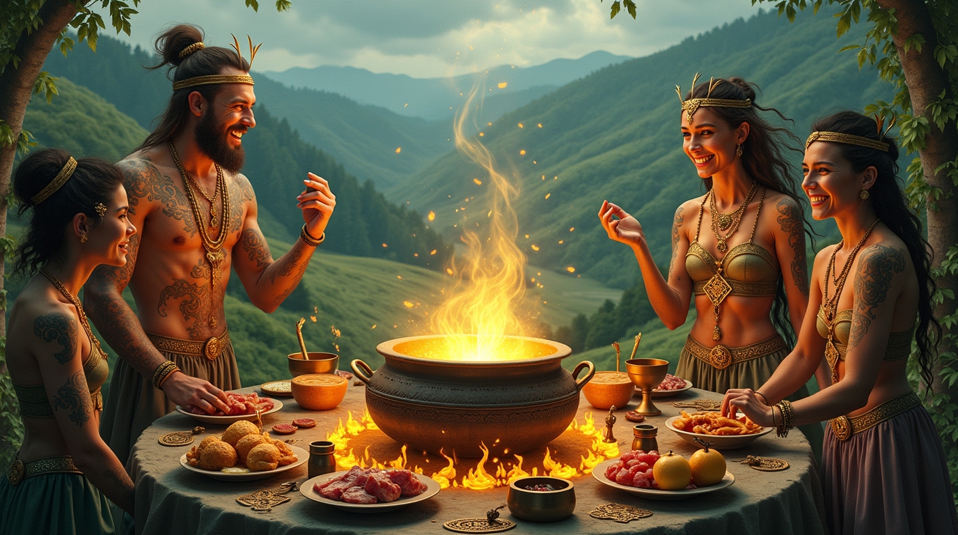 Banquete dos Deuses na Mitologia Celta: Celebrações de Vida e Morte