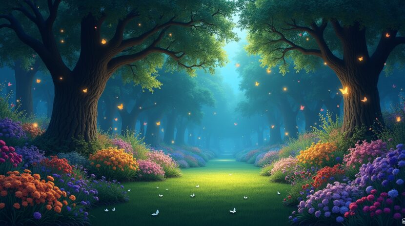O que significa sonhar com um jardim onde borboletas brilham como estrelas?