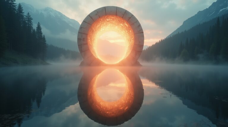 Sonhar com Portal Flutuante sobre Lago: Descubra Seus Significados