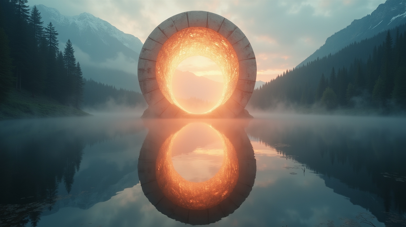Sonhar com Portal Flutuante sobre Lago: Descubra Seus Significados