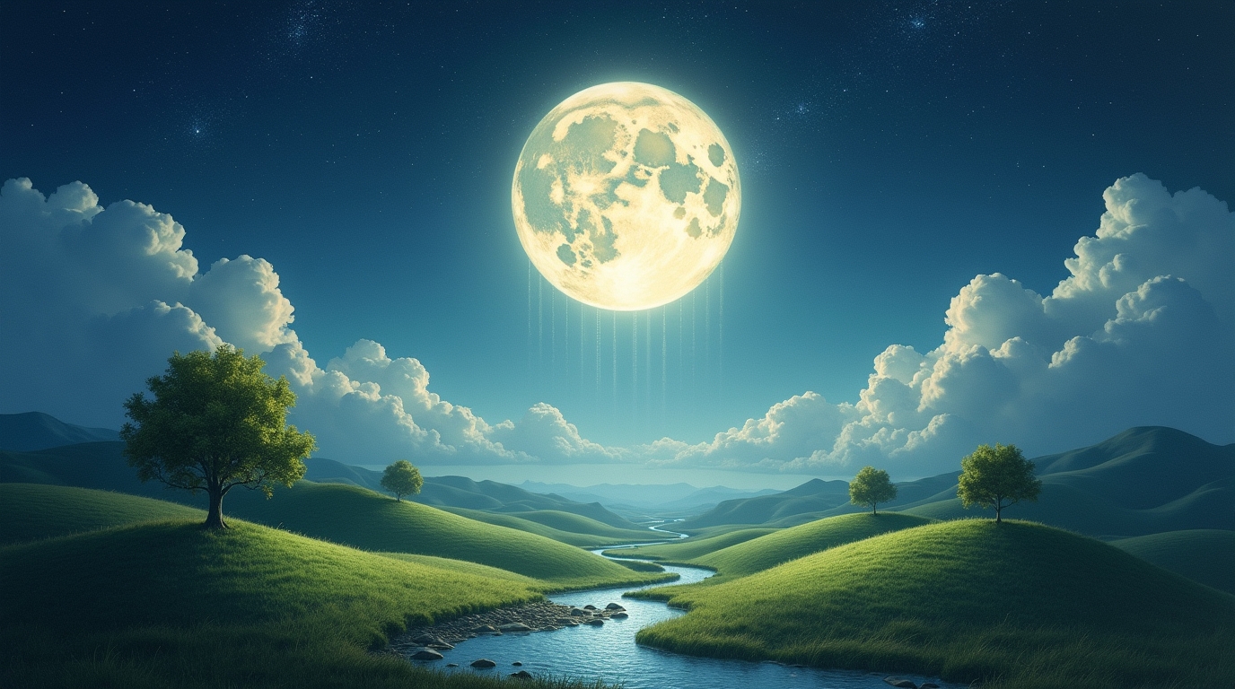 Sonhar com uma Lua que Chove Luz: Descubra Seus Significados