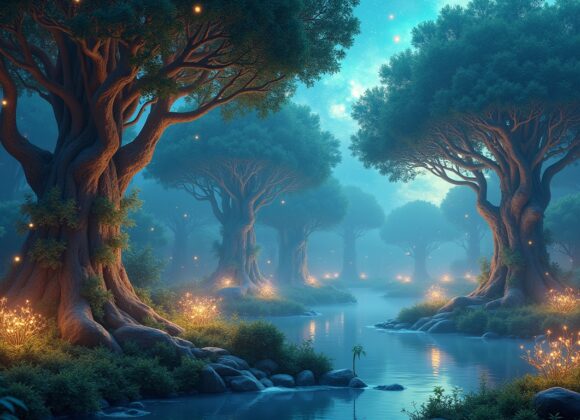 Sonhar com Jardim Onde as Árvores Brilham no Escuro: Descubra o Significado