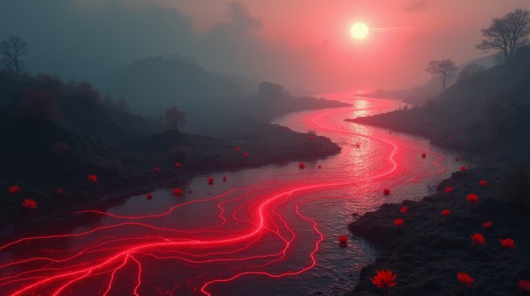 Sonhar com Rio Cor de Sangue: Significado e Simbolismo Profundo