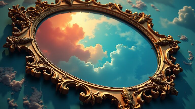 Sonhar com um Espelho que Reflete o Céu: Descubra Seu Significado