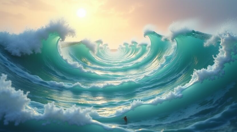 Sonhar com um Mar com Ondas Espirais Perfeitas: Descubra Significados Reveladores