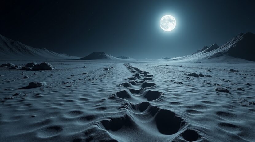 Sonhar com uma Lua com Pegadas Gigantes: O Que Revela?