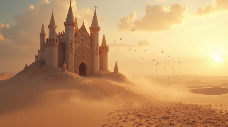 Significado de Sonhar com um Castelo que se Transforma em Areia ao Amanhecer
