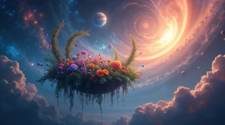 Sonhar com Jardim Flutuando no Espaço: Descubra Significados Profundos