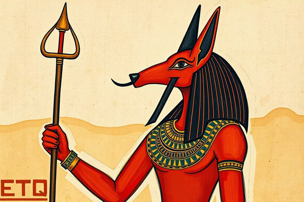 Imagem do deus Seth, representante do caos na Mitologia Egípcia